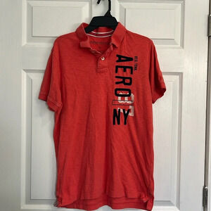 Aeropostale Men’s Large coral polo shirt